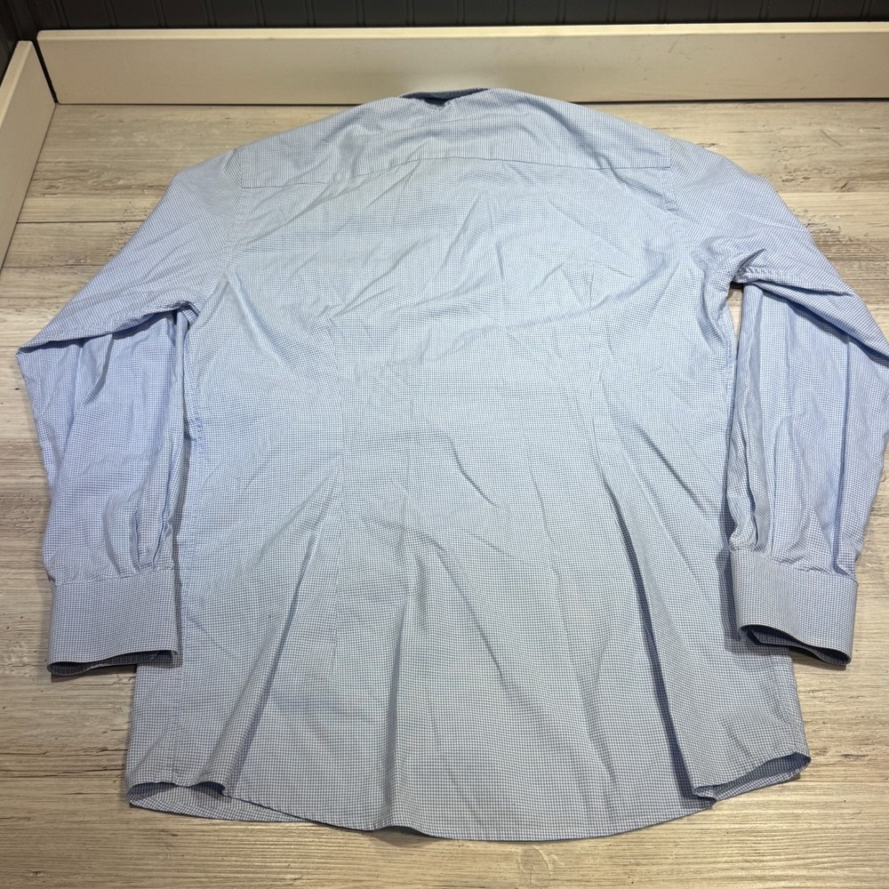 Eton Contemporary Button Down Shirt Mens 15.5 39 Reg Fit Blue Check Long sleeve - Picture 3 of 8